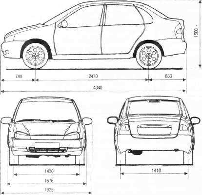 Высота автомобиля Калина